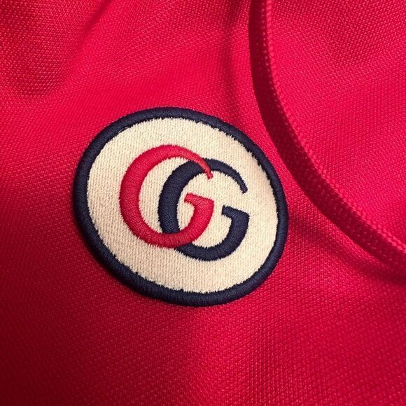 NWT- GUCCI red sleeveless hoodie dress with green and white stripes. Size medium - Picture 8 of 17